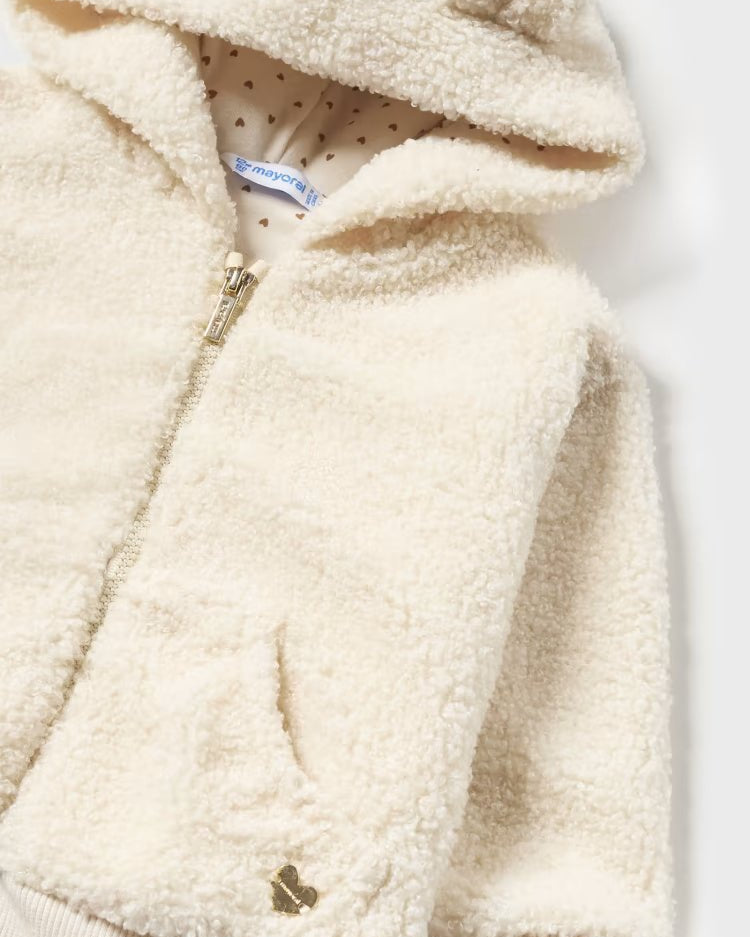 Felpa zip con cappuccio neonata Mayoral riccio cecio - ErreGiModaBimbo