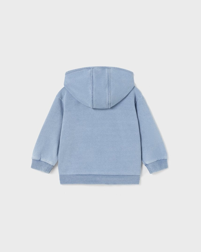 Felpa zip con cappuccio neonato Mayoral azzurra - ErreGiModaBimbo