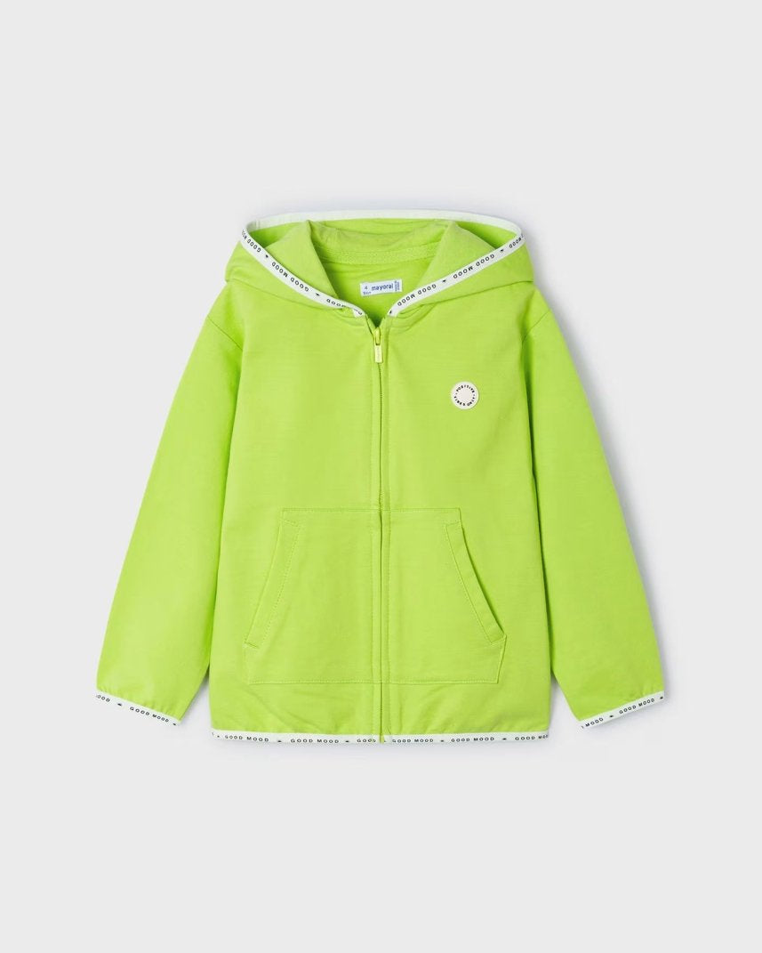 Felpa zip cotone garzato bambino Mayoral verde GOOD MOOD Mayoral Verde
