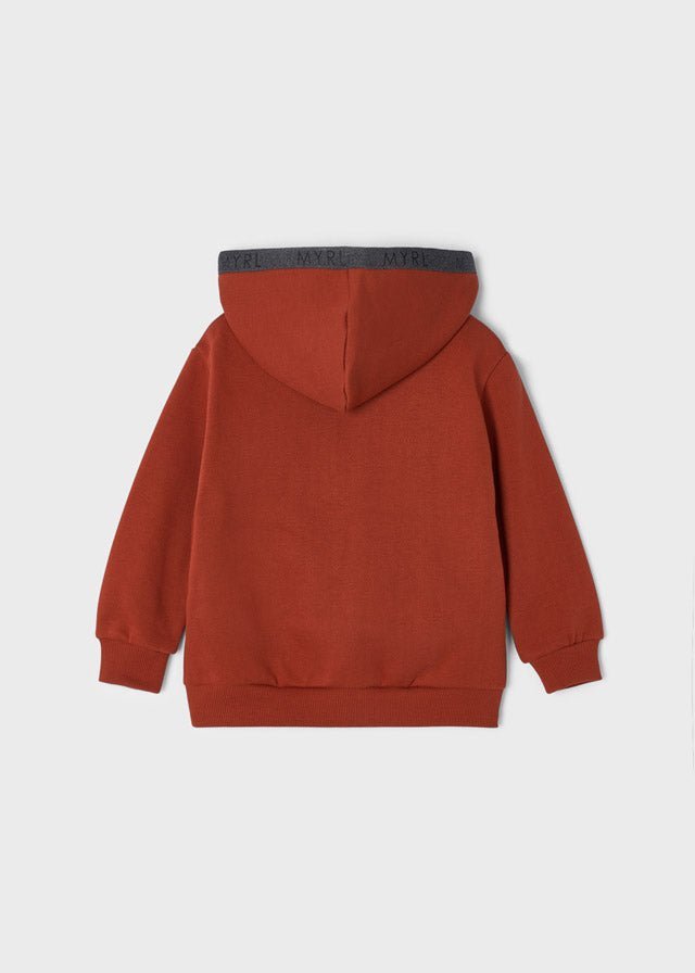 Felpa zip e cappuccio bambino Mayoral mattone - ErreGiModaBimbo