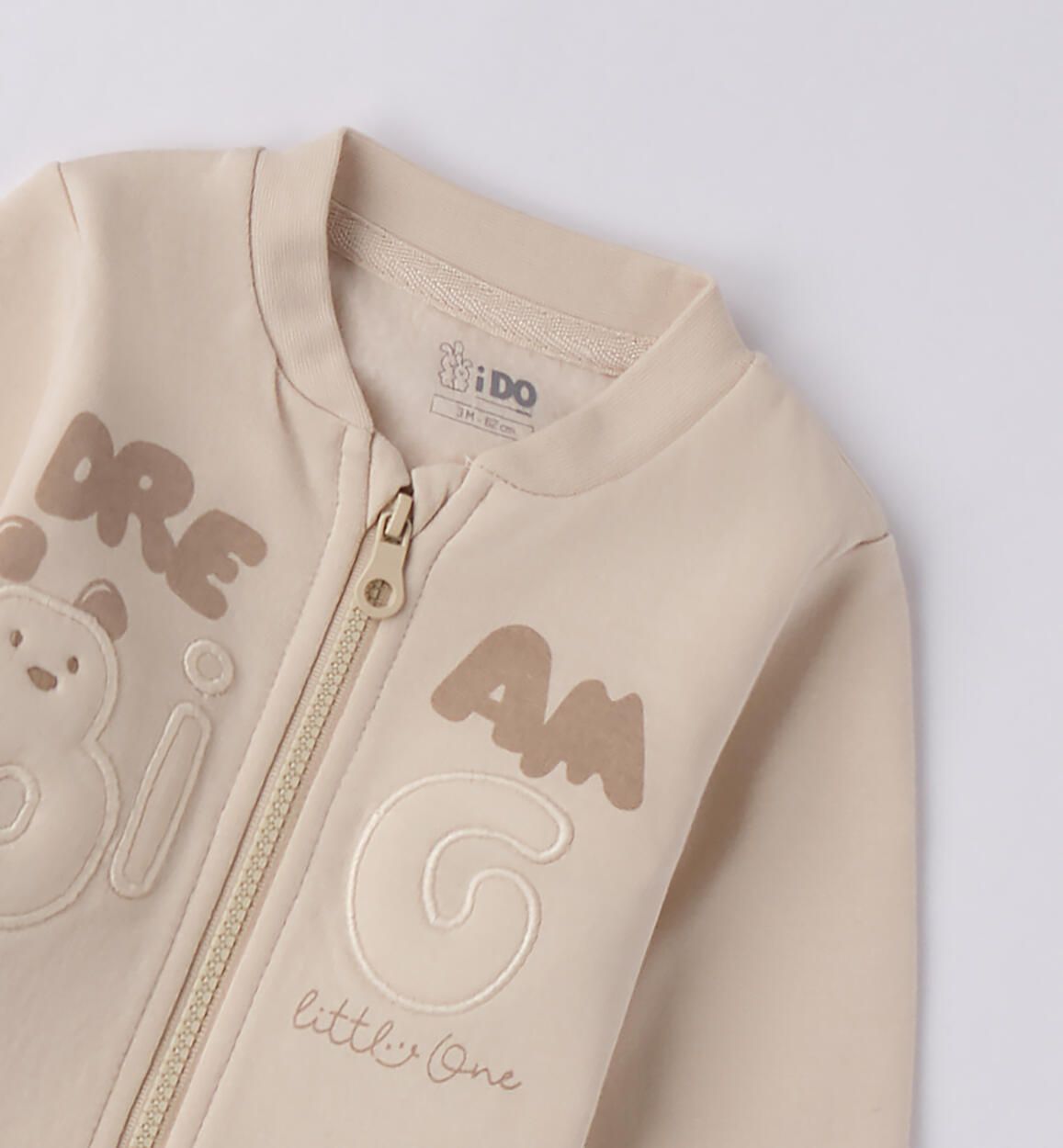 Felpa zip neonato iDO Big Dream beige iDO 1 Mesi 56cm