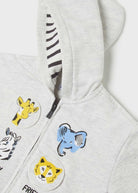 Felpa zip neonato Mayoral grigia "Safari" - ErreGiModaBimbo