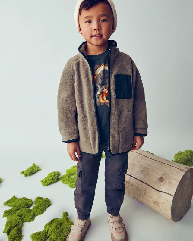 Felpa zip polare in pile bambino Mayoral fango Mayoral 2 Anni 92cm