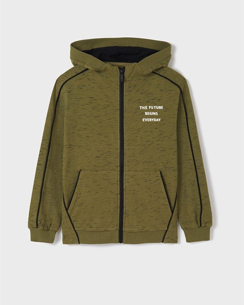 Felpa zip ragazzo Mayoral verde fiammato - ErreGiModaBimbo