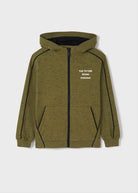 Felpa zip ragazzo Mayoral verde fiammato - ErreGiModaBimbo