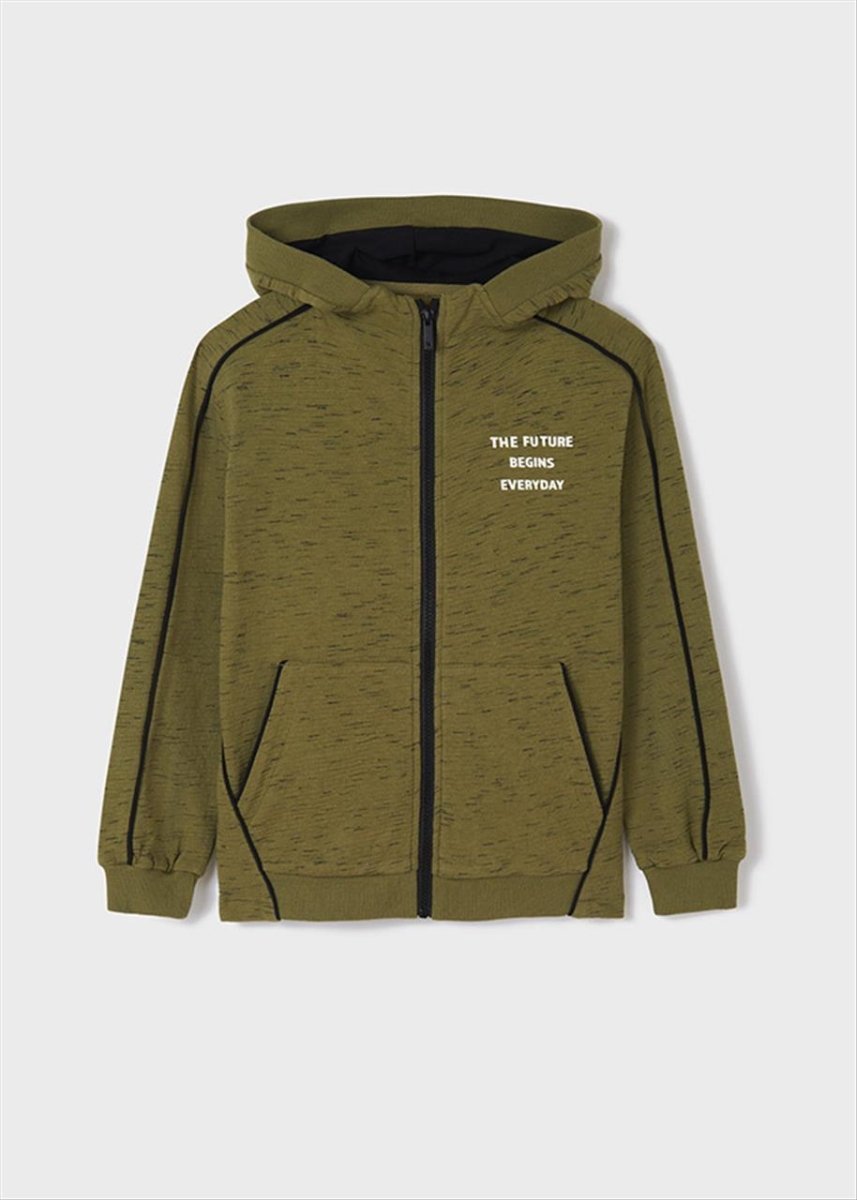 Felpa zip ragazzo Mayoral verde fiammato - ErreGiModaBimbo