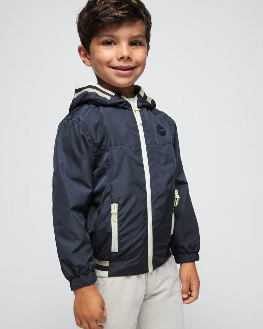 Giacca a vento in tela contrasto blu bambino Mayoral Mayoral Blu