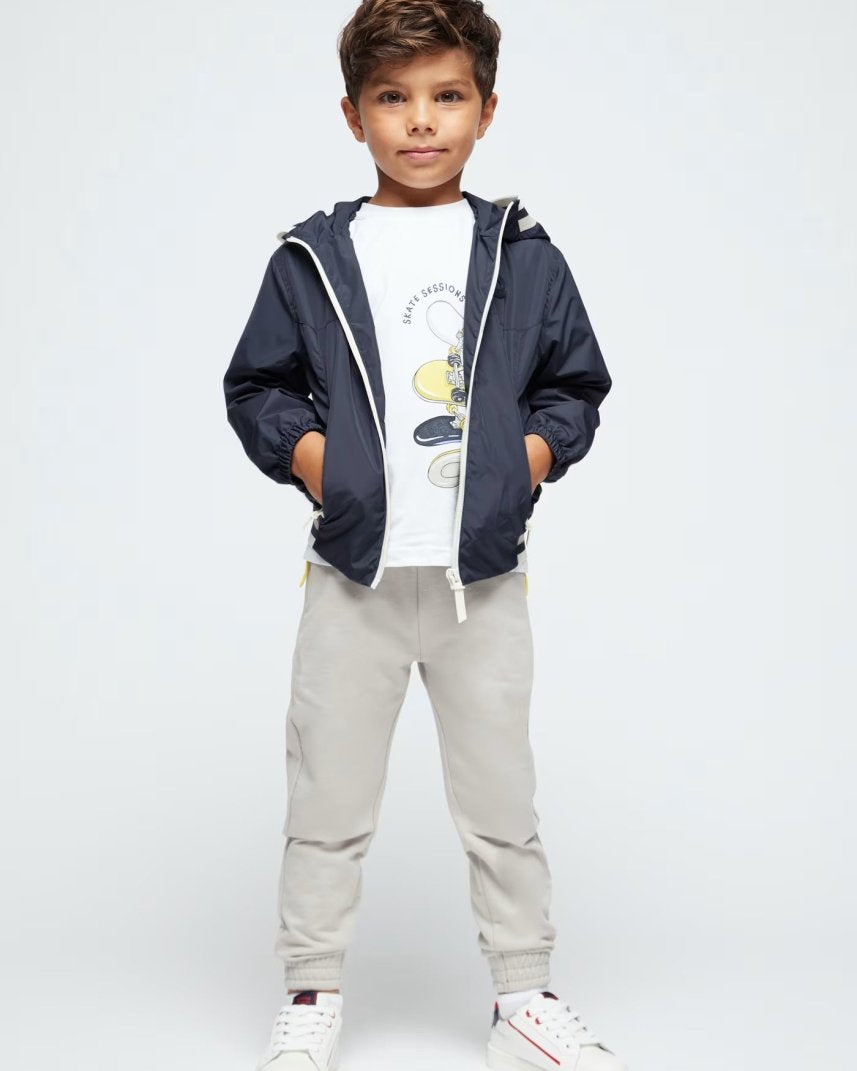 Giacca a vento in tela contrasto blu bambino Mayoral Mayoral Blu