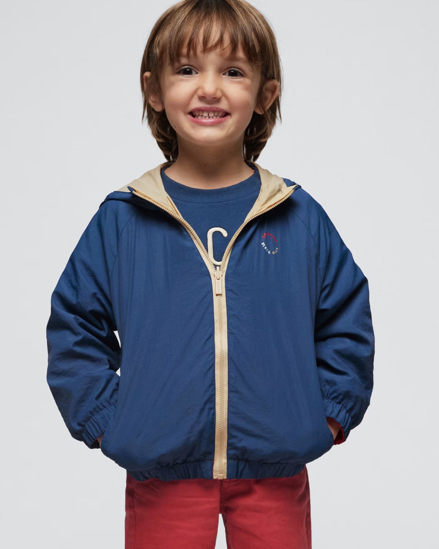 Giacca a vento bambino Mayoral reversibile blu-Anguria Mayoral Blu