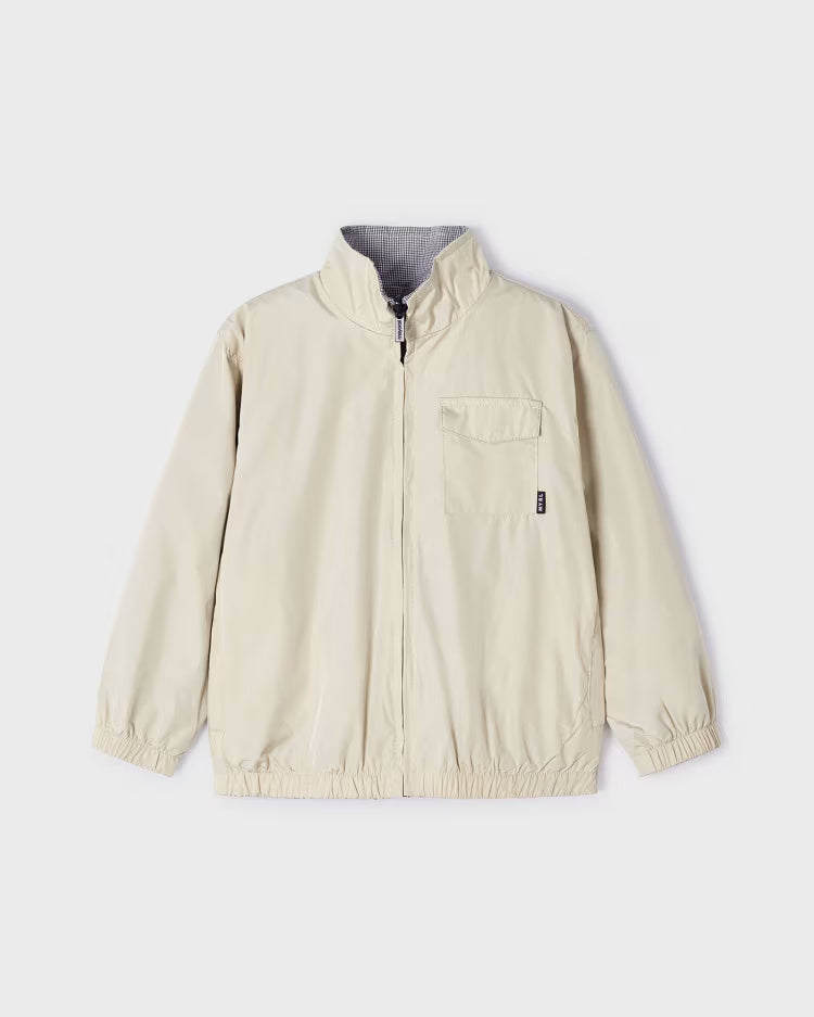 Giacca a vento in tela bambino Mayoral reversibile Cecio-Grigio Mayoral Cecio