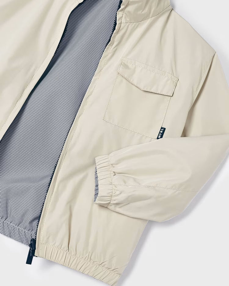 Giacca a vento in tela bambino Mayoral reversibile Cecio-Grigio Mayoral Cecio