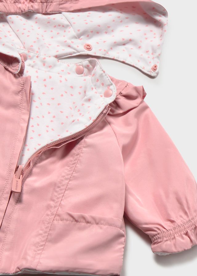 Giacca a vento reversibile neonata Mayoral Newborn rosa e bianco Mayoral 0-1 Mesi 55cm
