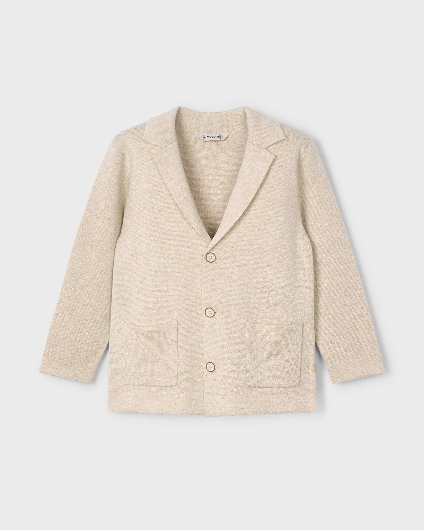 Giacca ameircana bavero tricot bambino Mayoral beige sabbia Mayoral 2 Anni 92cm