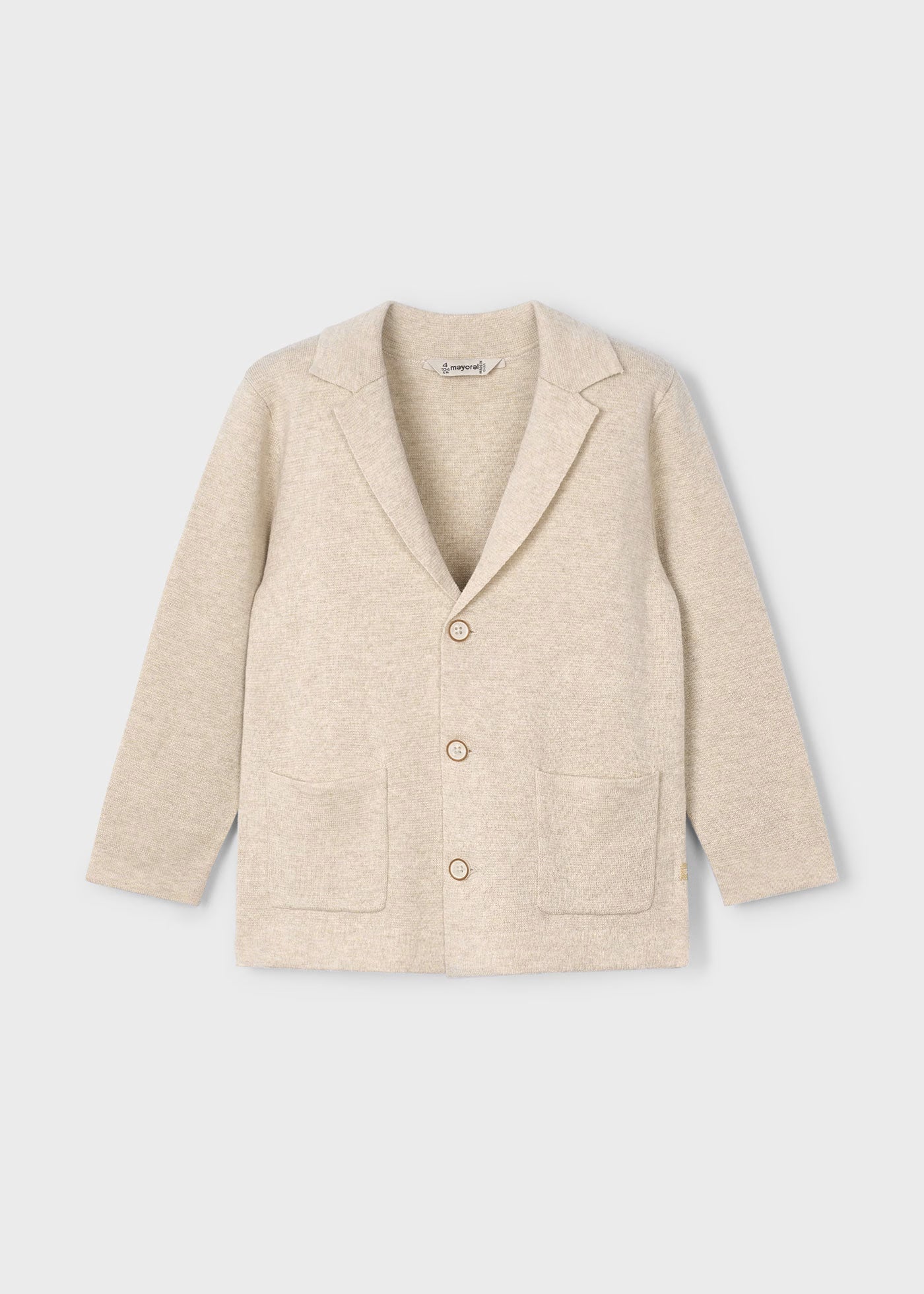 Giacca ameircana bavero tricot bambino Mayoral beige sabbia Mayoral 2 Anni 92cm