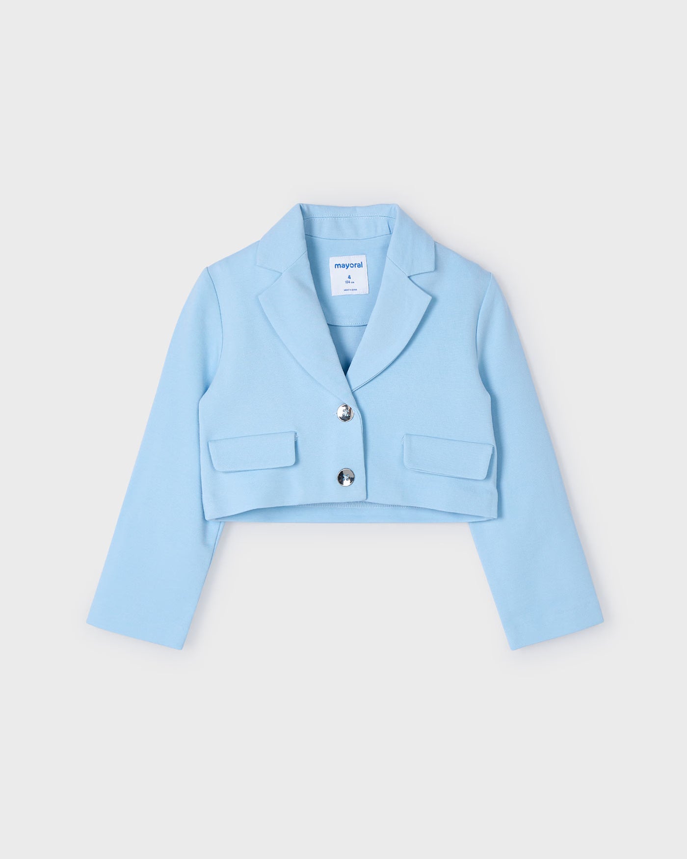 Giacca bavero bambina Mayoral azzurro cielo Mayoral Azzurro