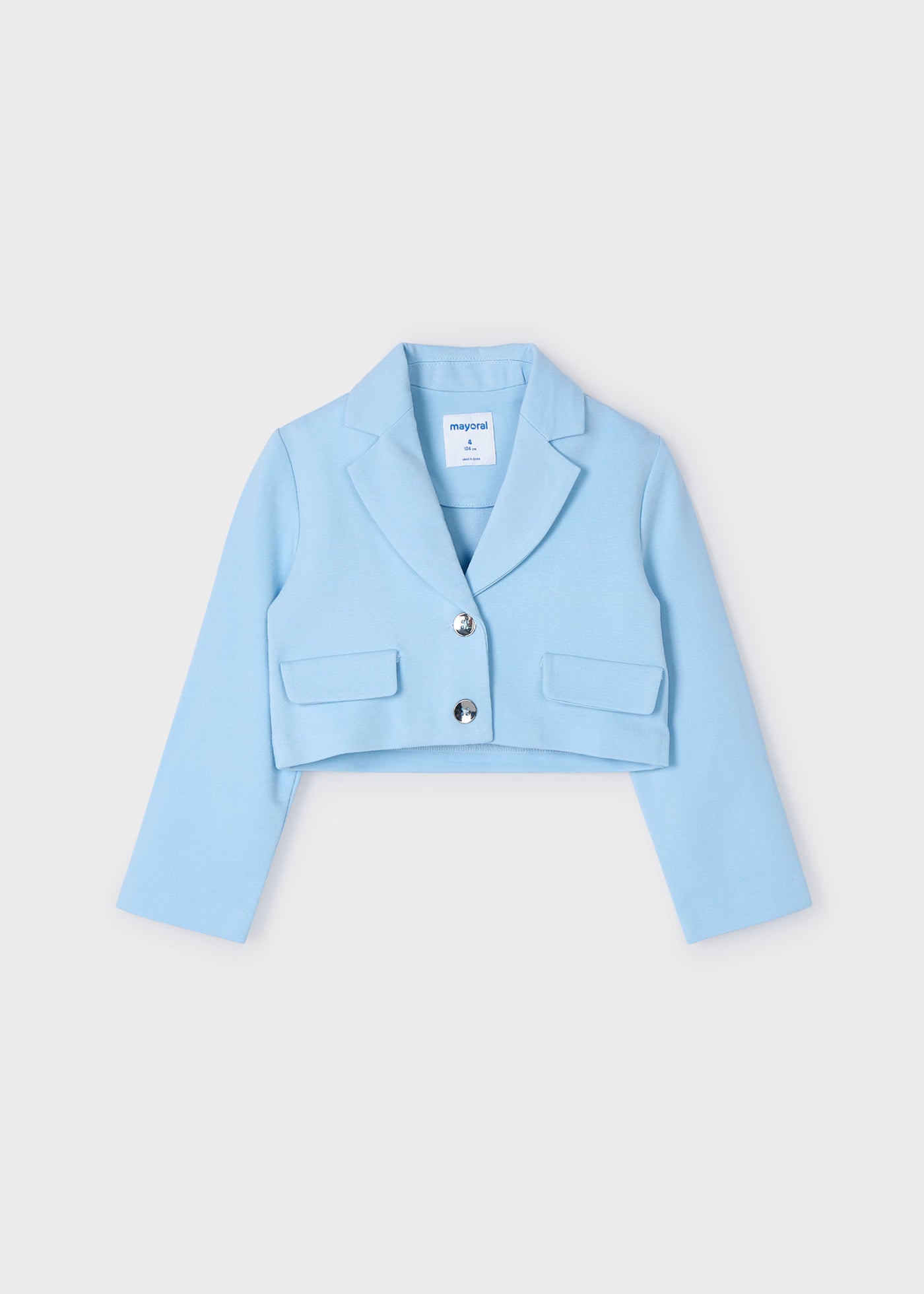 Giacca bavero bambina Mayoral azzurro cielo Mayoral Azzurro