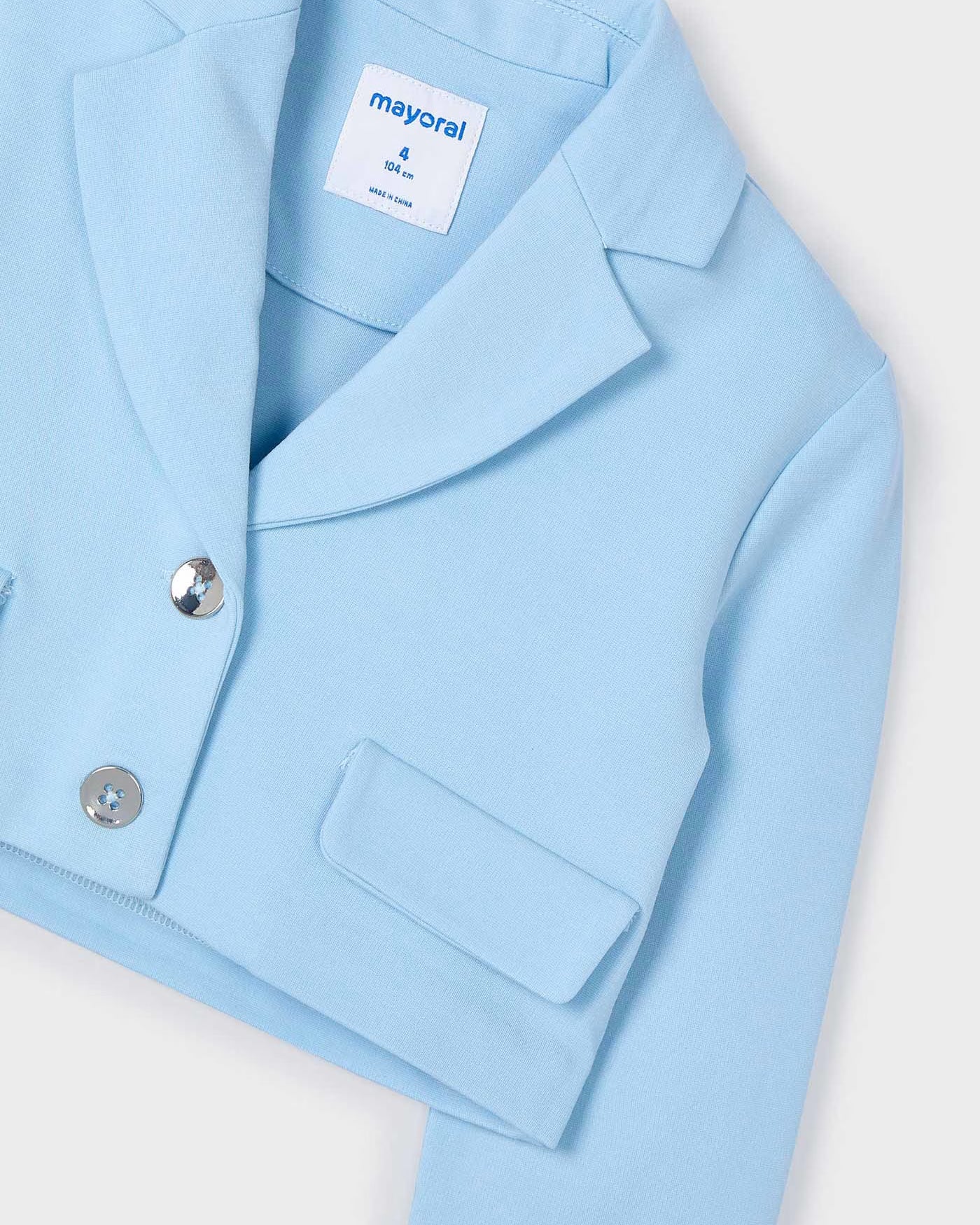 Giacca bavero bambina Mayoral azzurro cielo Mayoral Azzurro