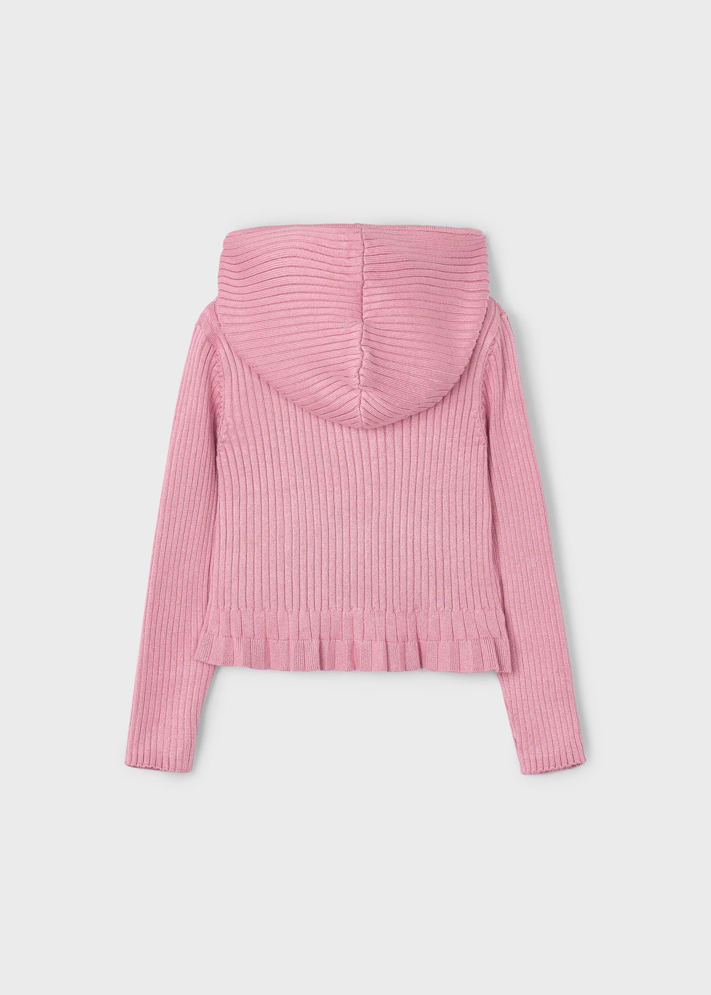 Giacca cappuccio tricot costine bambina Mayoral rosato Mayoral 2 Anni 92cm