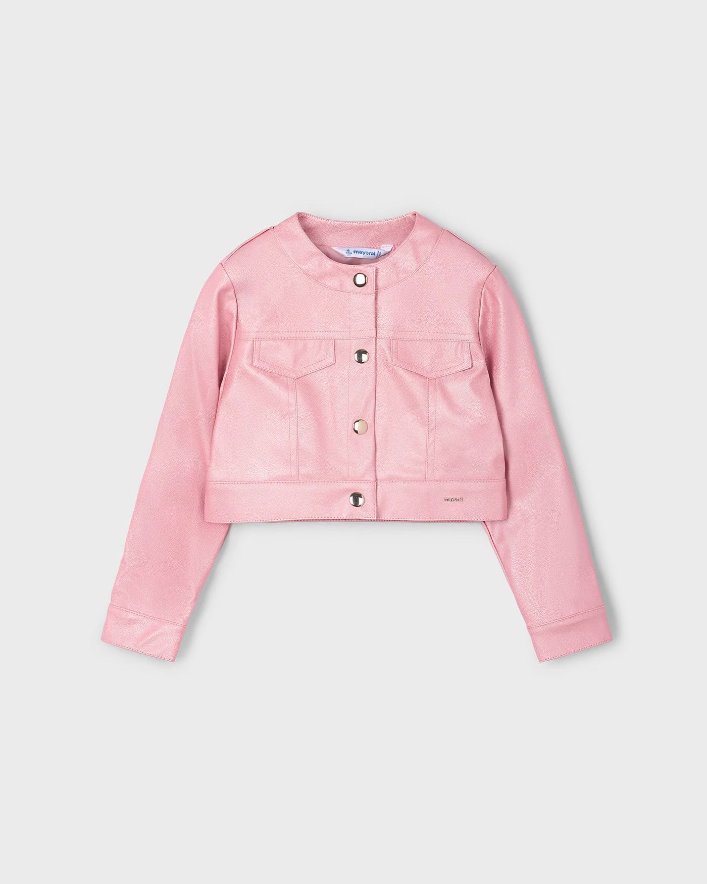 Giacca chiusura bottoni bambina Mayoral rosa metallizzato Mayoral Rosa