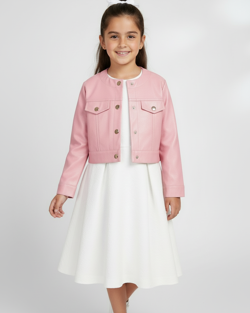 Giacca chiusura bottoni bambina Mayoral rosa metallizzato Mayoral Rosa