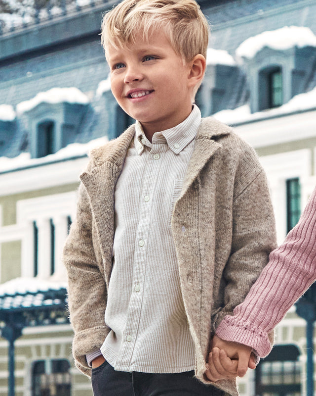 Giacca in maglia morbido tricot bambino Mayoral beige Mayoral Beige