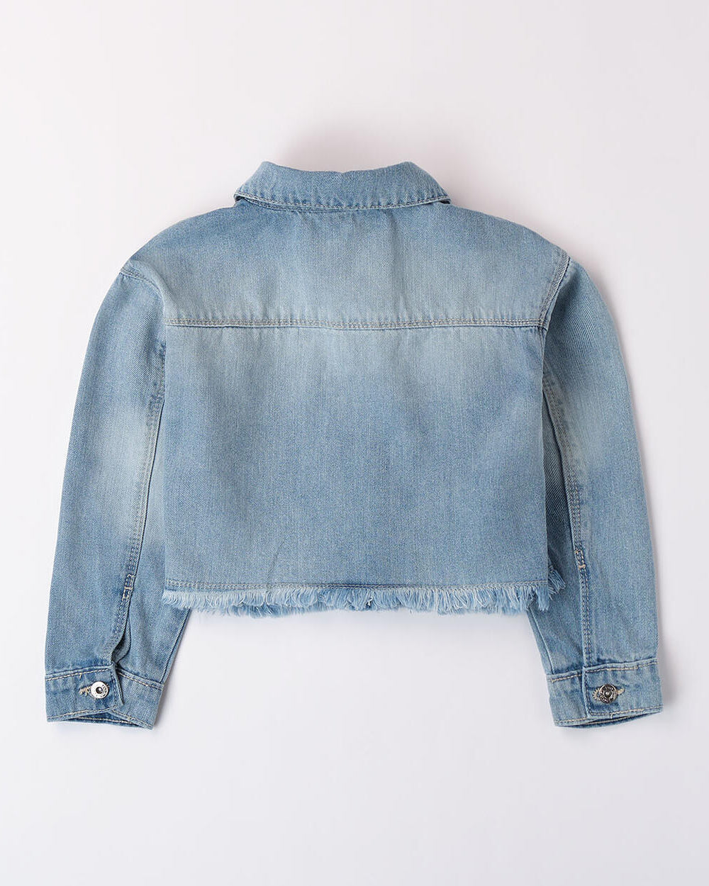 Giacca jeans ragazza iDO con borchie iDO Blu