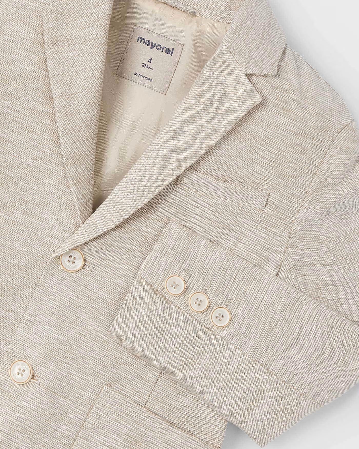 Giacca lino bambino Mayoral beige sabbia Mayoral 2 Anni 92cm