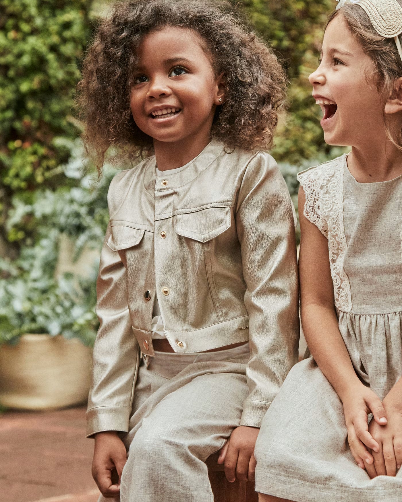 Giacca chiusura bottoni bambina Mayoral dorato Mayoral Champagne