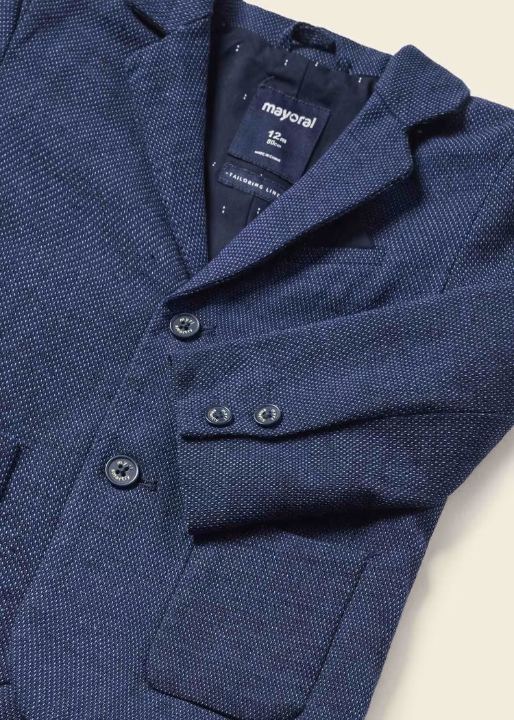 Giacca modello americana in lino neonato Mayoral blu - ErreGiModaBimbo