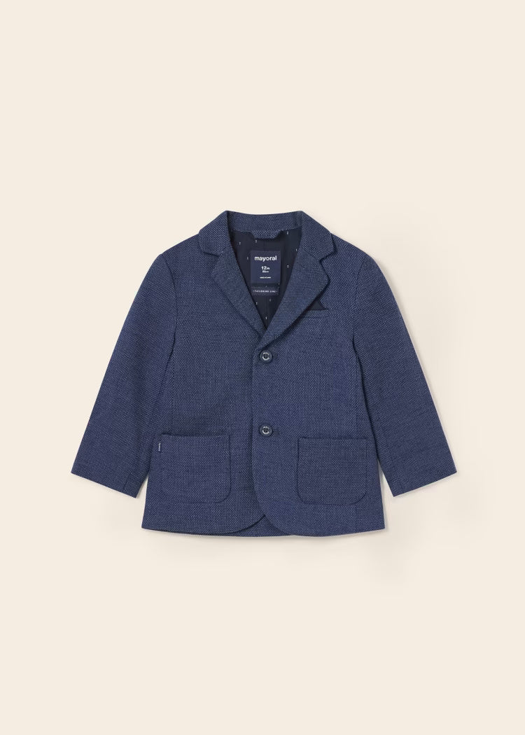 Giacca modello americana in lino neonato Mayoral blu - ErreGiModaBimbo