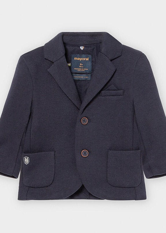 Giacca neonato Mayoral scollo a V colore blu marino - ErreGiModaBimbo