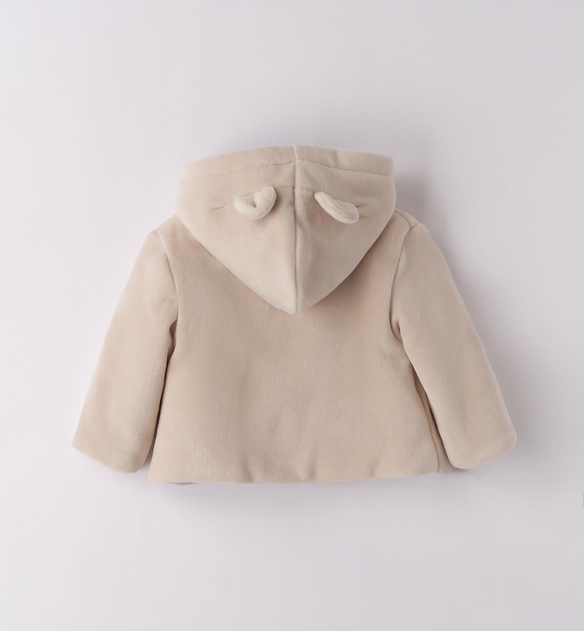 Giacca neonato unisex in ciniglia iDO reversibile beige-grigio iDO 0 Mesi 50cm