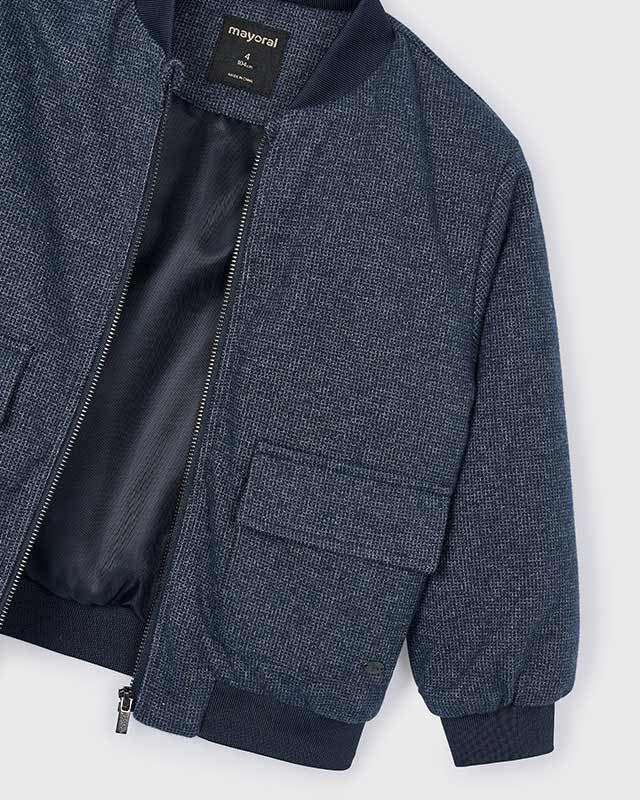 Giacca zip collo bomber bambino Mayoral blu marino mix Mayoral 2 Anni 92cm