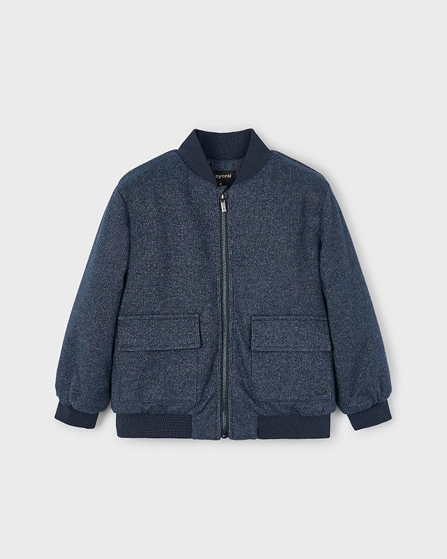Giacca zip collo bomber bambino Mayoral blu marino mix Mayoral 2 Anni 92cm