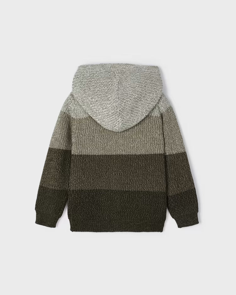 Giacca zip in maglia blocchi verde bambino Mayoral - ErreGiModaBimbo