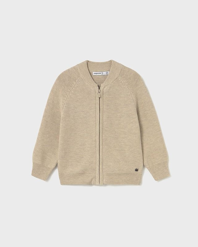 Giacca zip in maglia di caldo cotone neonato Mayoral beige Mayoral 6 Mesi 68cm