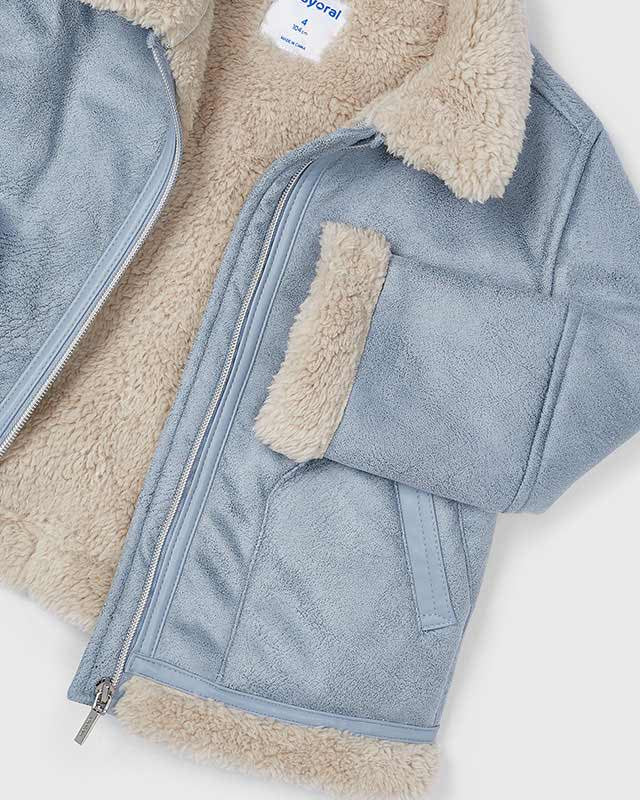 Giaccone invernale double-face bambina Mayoral celeste Mayoral Celeste