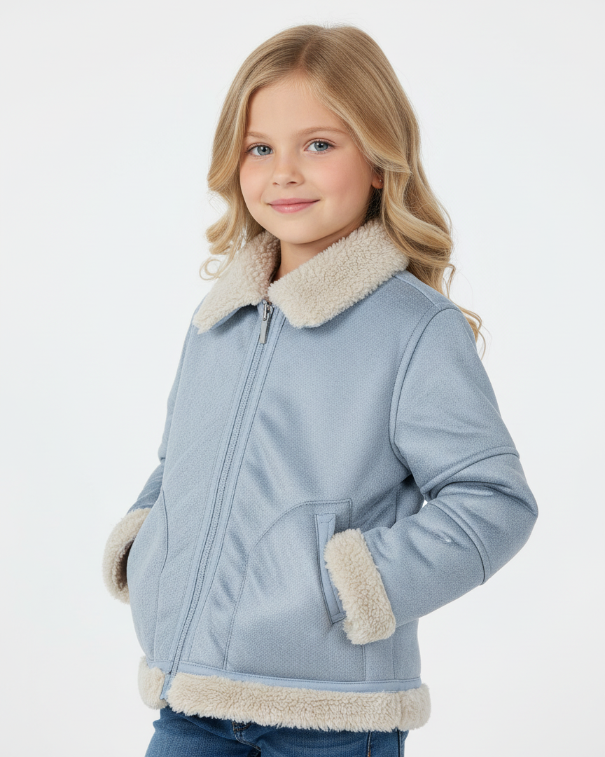 Giaccone invernale double-face bambina Mayoral celeste Mayoral Celeste