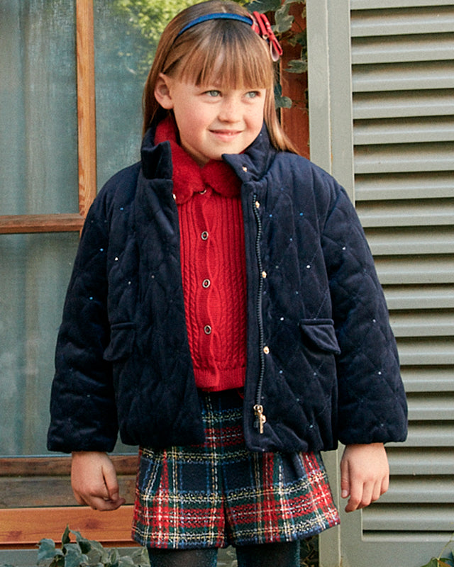 Giaccone invernale in velluto bambina Mayoral blu marino Mayoral Blu navy