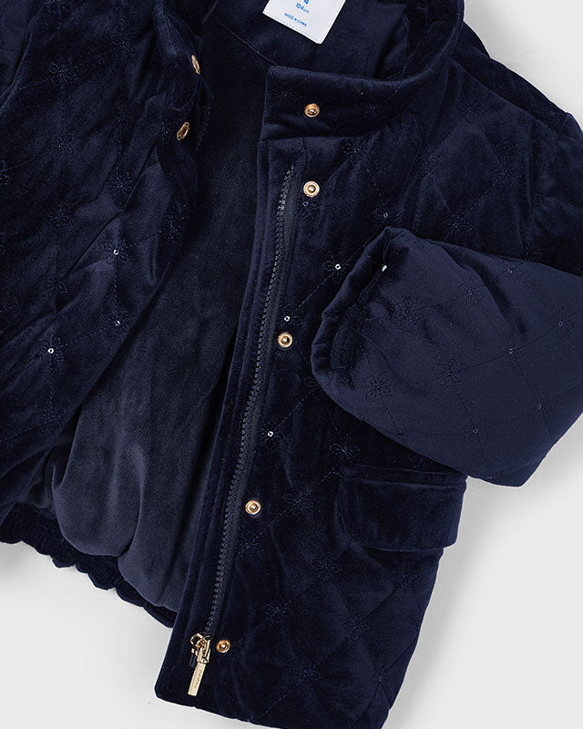 Giaccone invernale in velluto bambina Mayoral blu marino Mayoral Blu navy