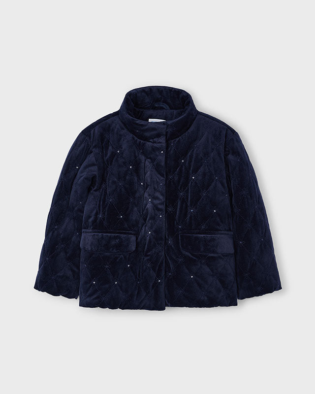 Giaccone invernale in velluto bambina Mayoral blu marino Mayoral Blu navy