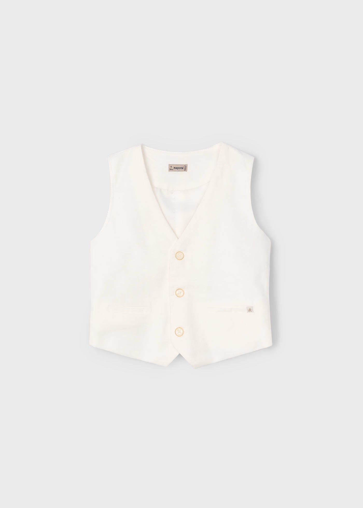 Gilet elegante lino bambino Mayoral panna Mayoral Panna