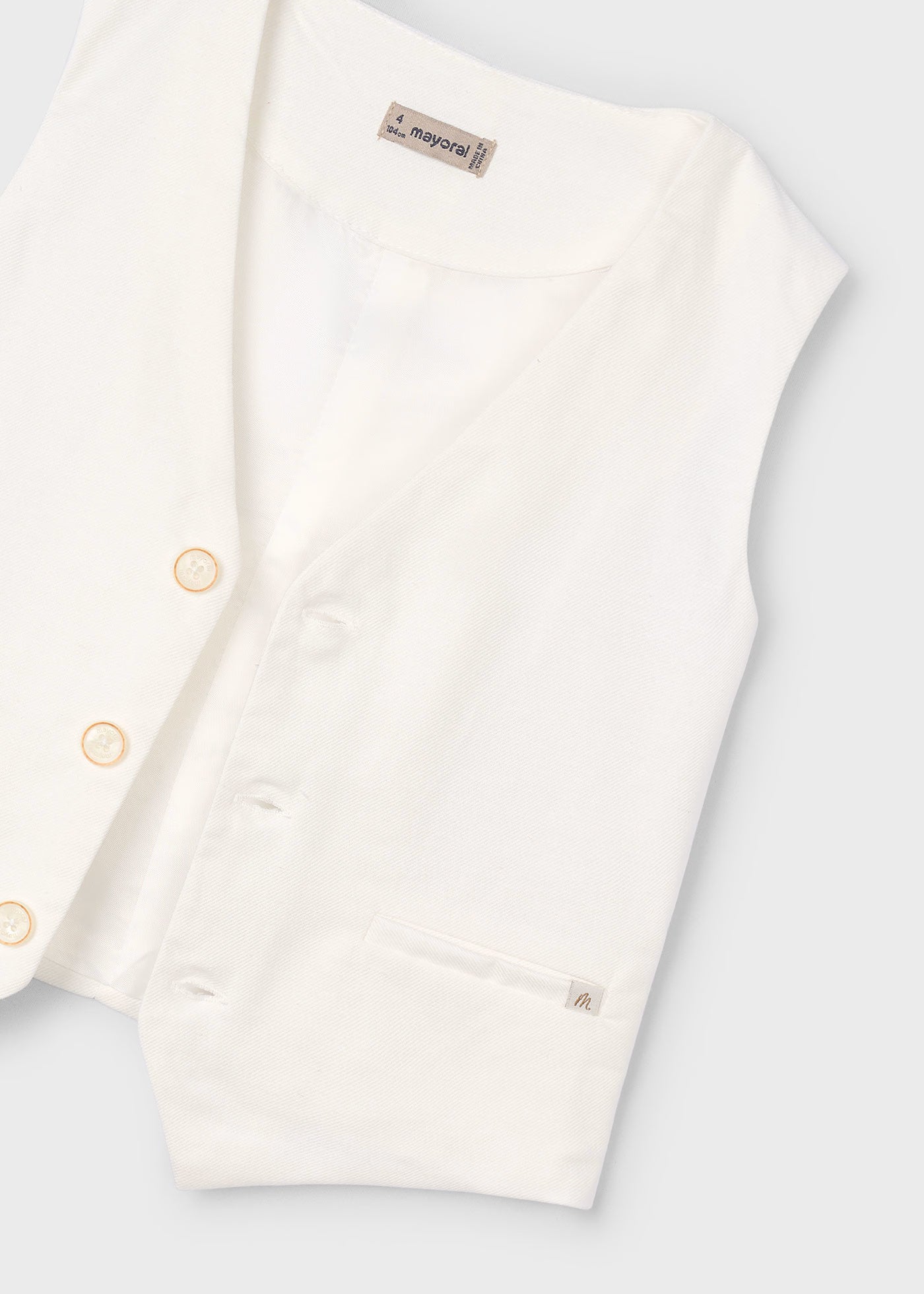 Gilet elegante lino bambino Mayoral panna Mayoral Panna