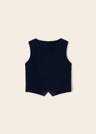 Gilet elegante lino bambino Mayoral tailoring blu - ErreGiModaBimbo