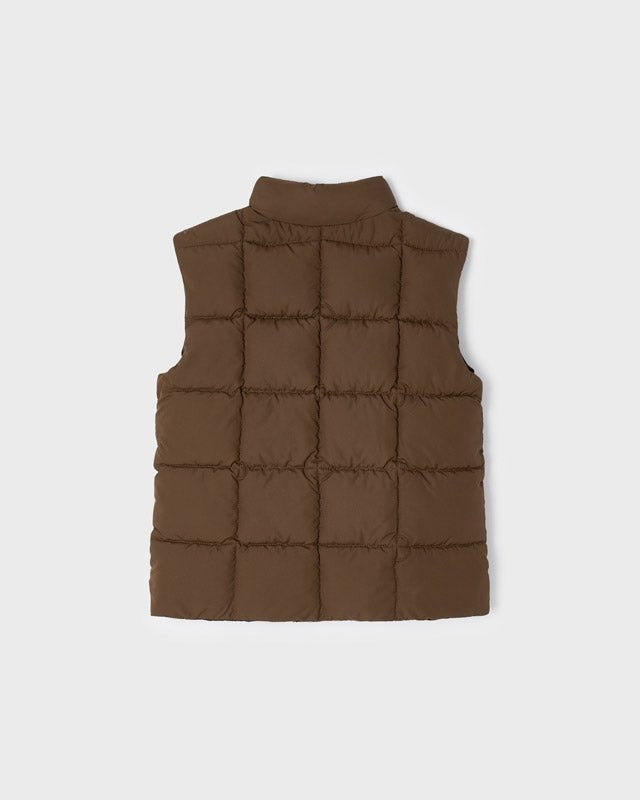 Gilet imbottito a quadri bambino Mayoral marrone - ErreGiModaBimbo