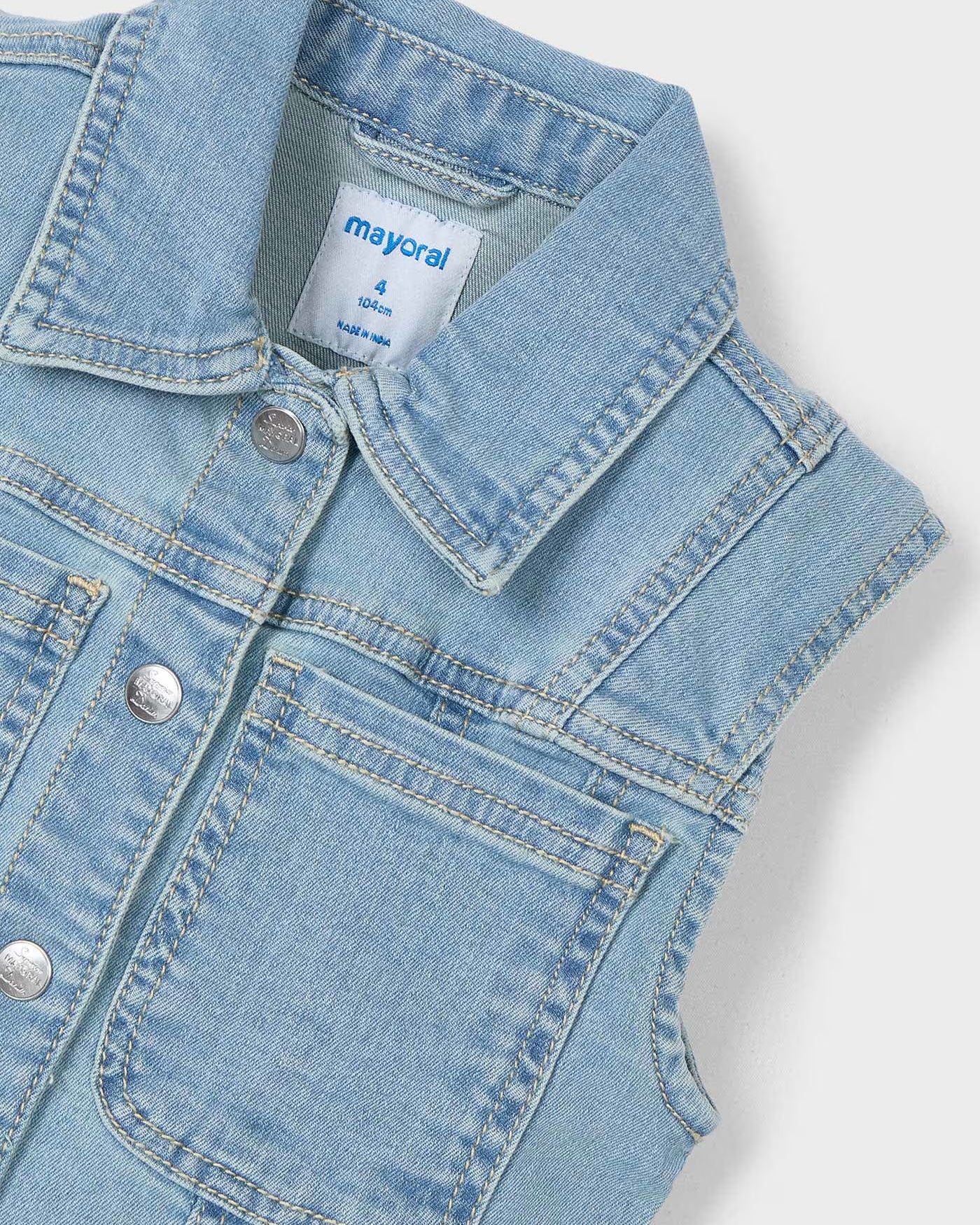 Gilet jeans bambina Mayoral denim chiaro Mayoral Azzurro