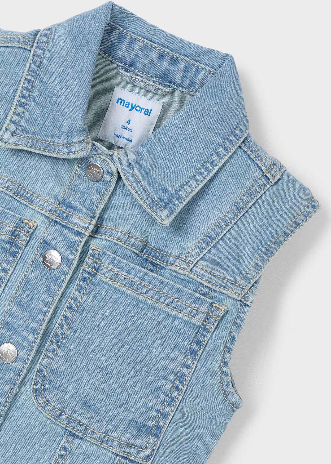 Gilet jeans bambina Mayoral denim chiaro Mayoral Azzurro