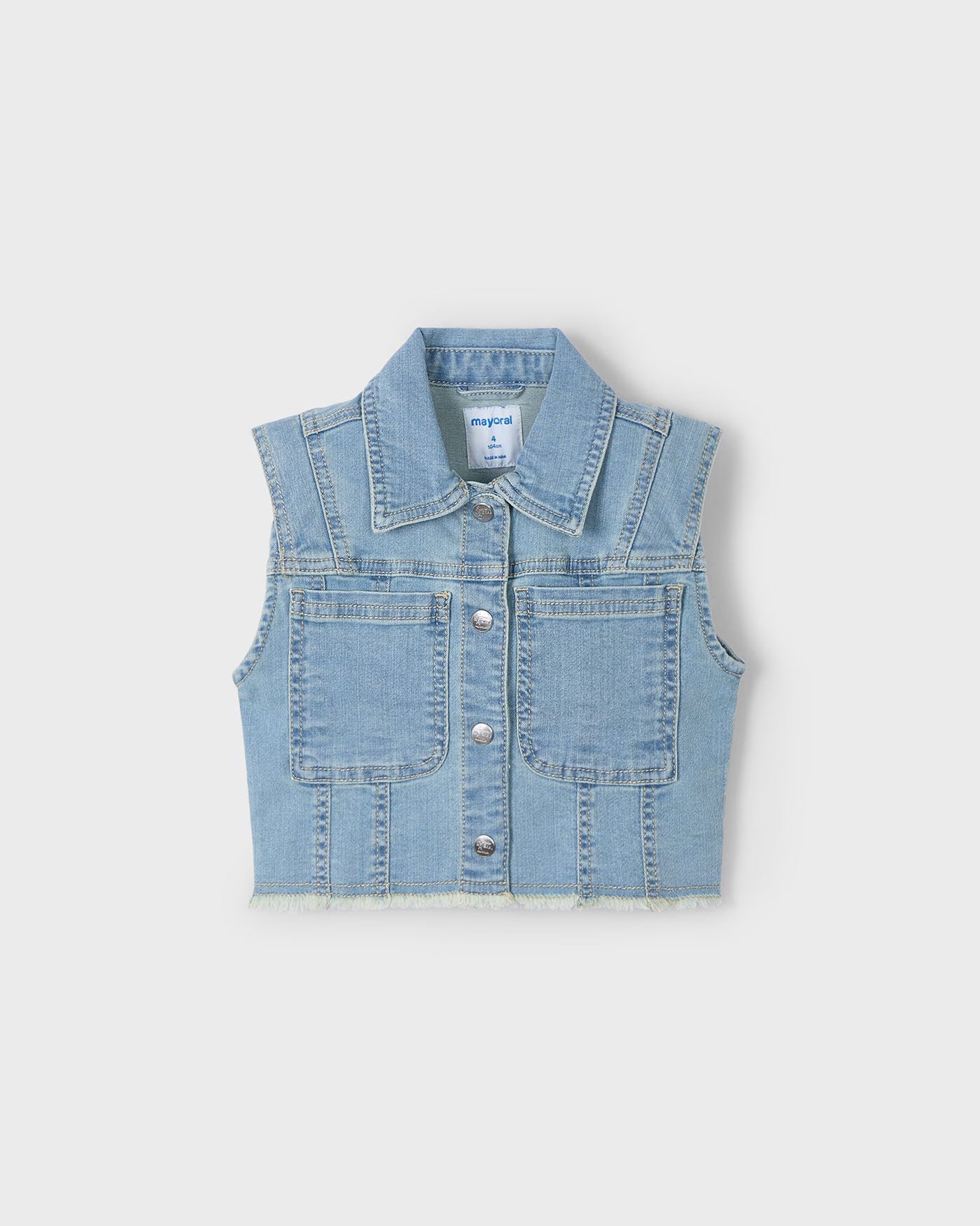 Gilet jeans bambina Mayoral denim chiaro Mayoral Azzurro