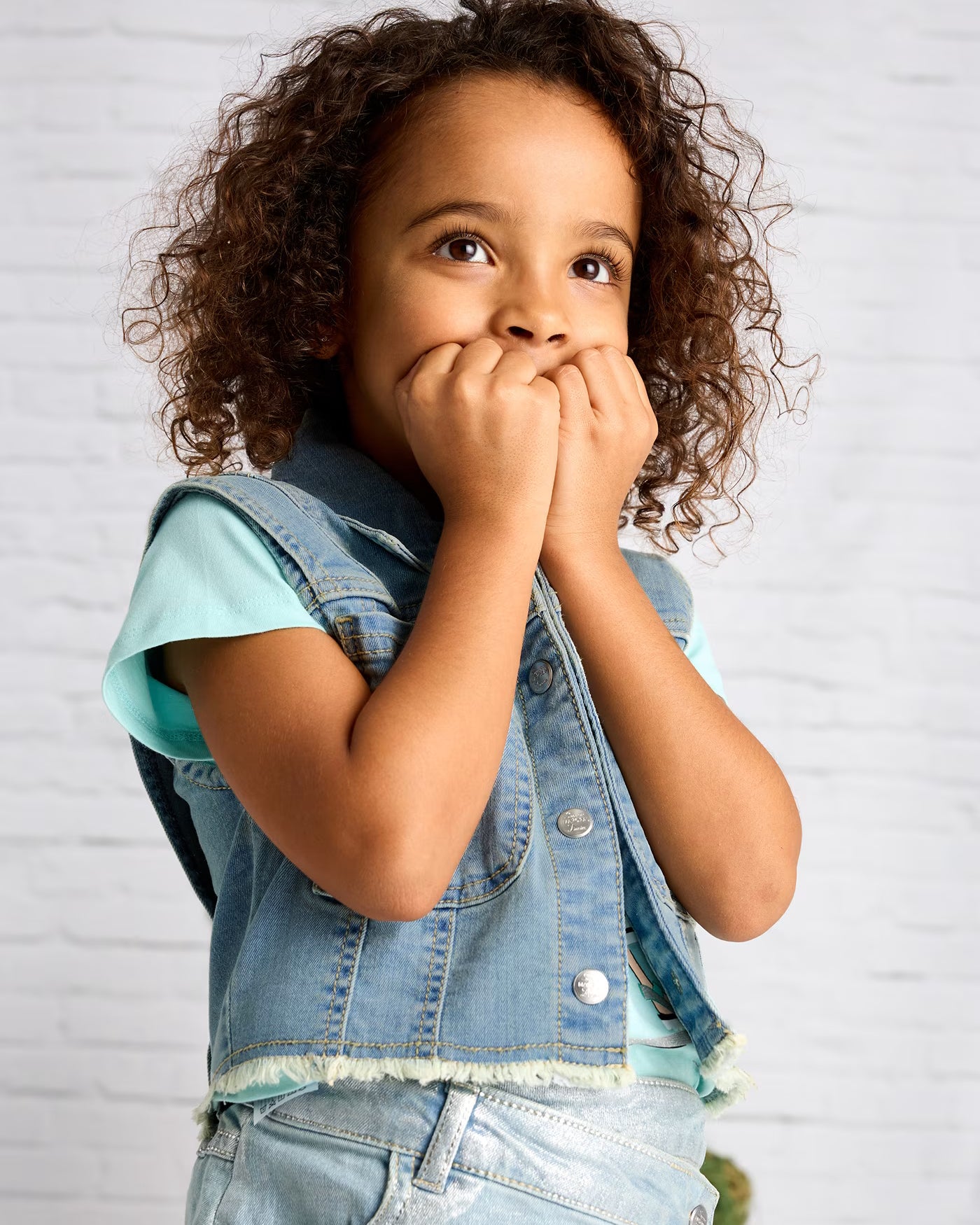 Gilet jeans bambina Mayoral denim chiaro Mayoral Azzurro