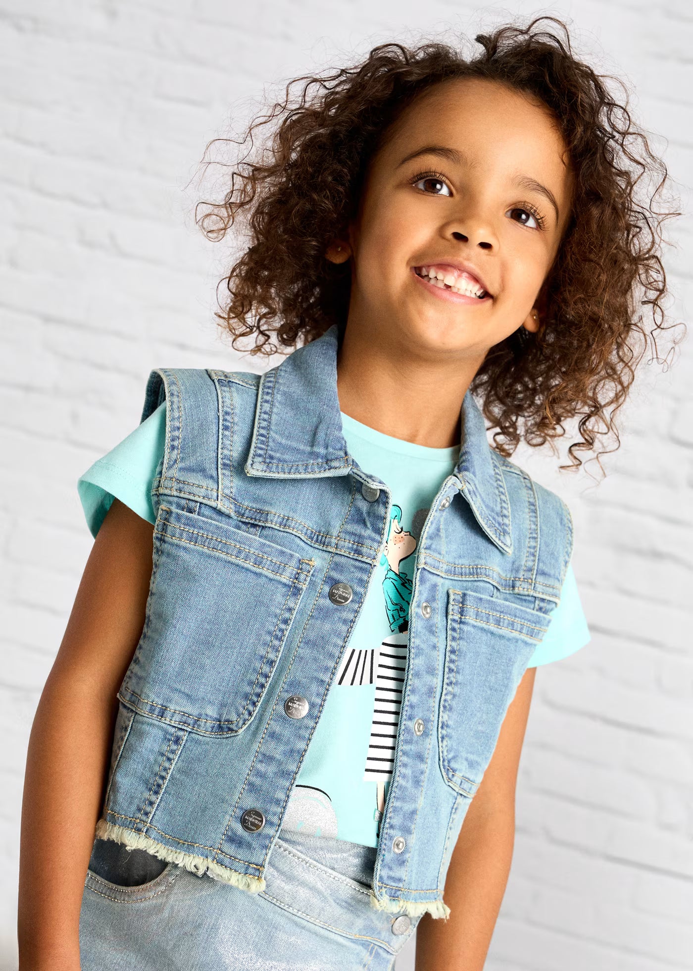 Gilet jeans bambina Mayoral denim chiaro Mayoral Azzurro
